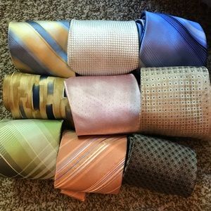 Bundle of 9 men’s ties— various brands